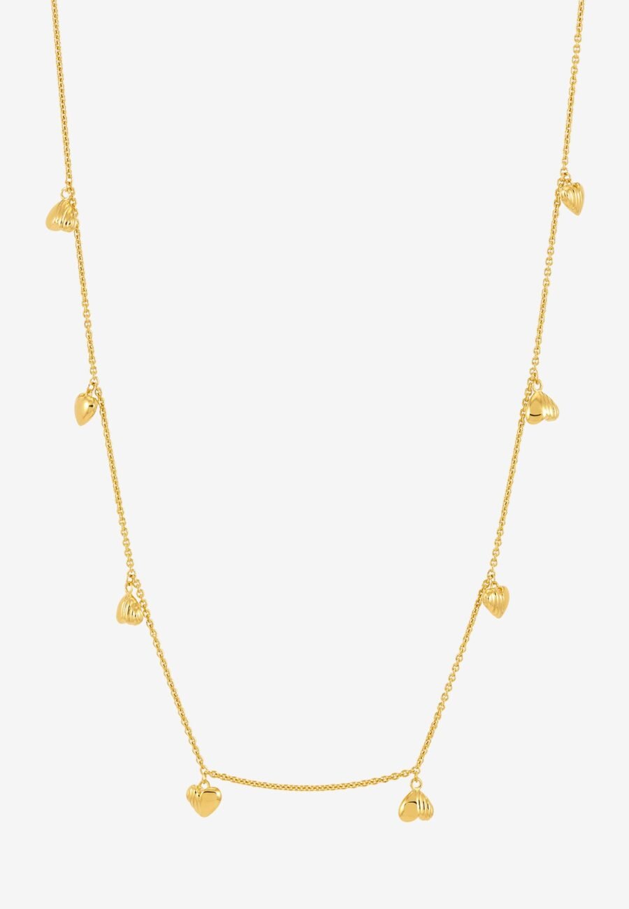 Deco Scattered Hearts Necklace
