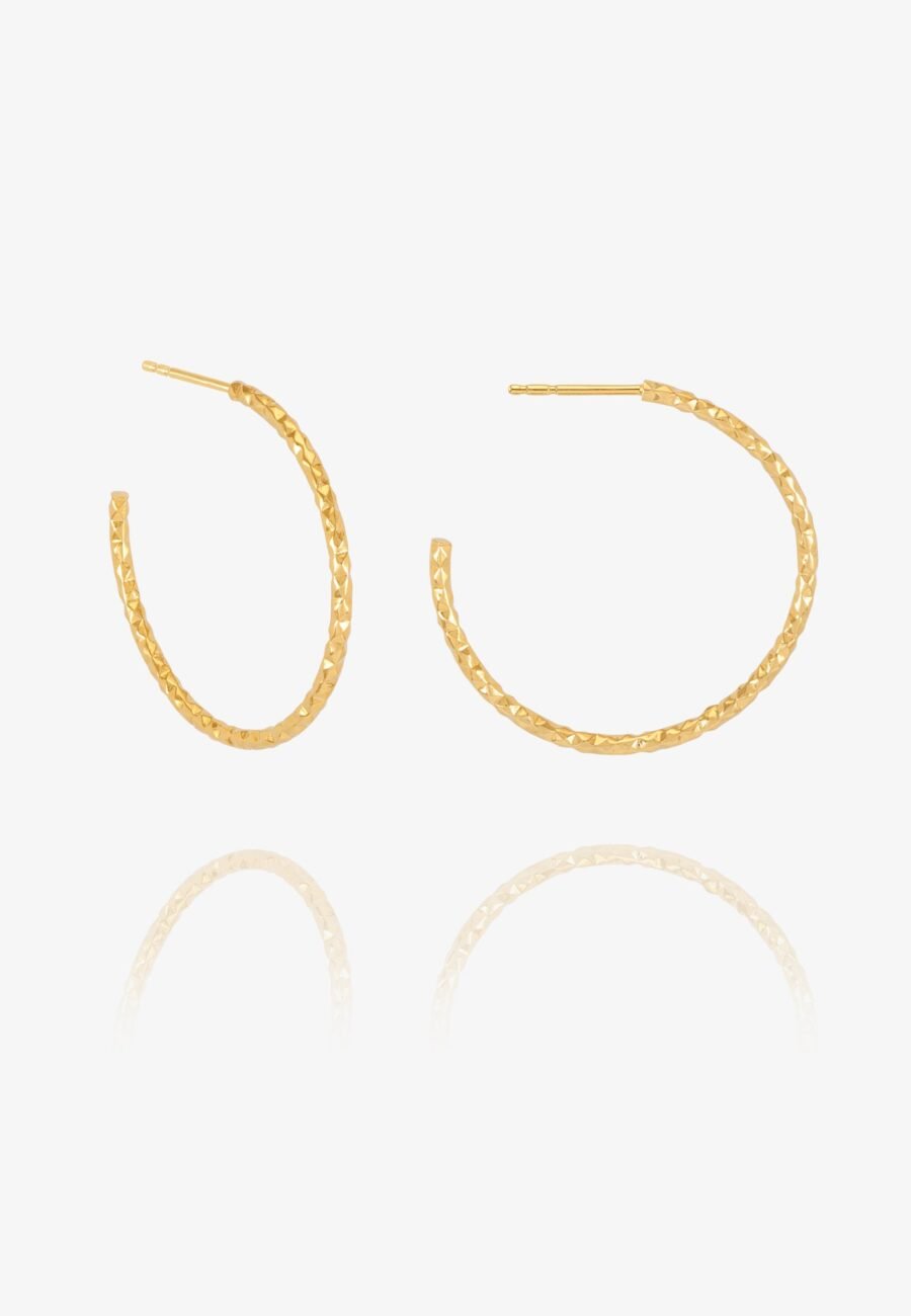 Shimmering Sun Oversized Hoop Earrings