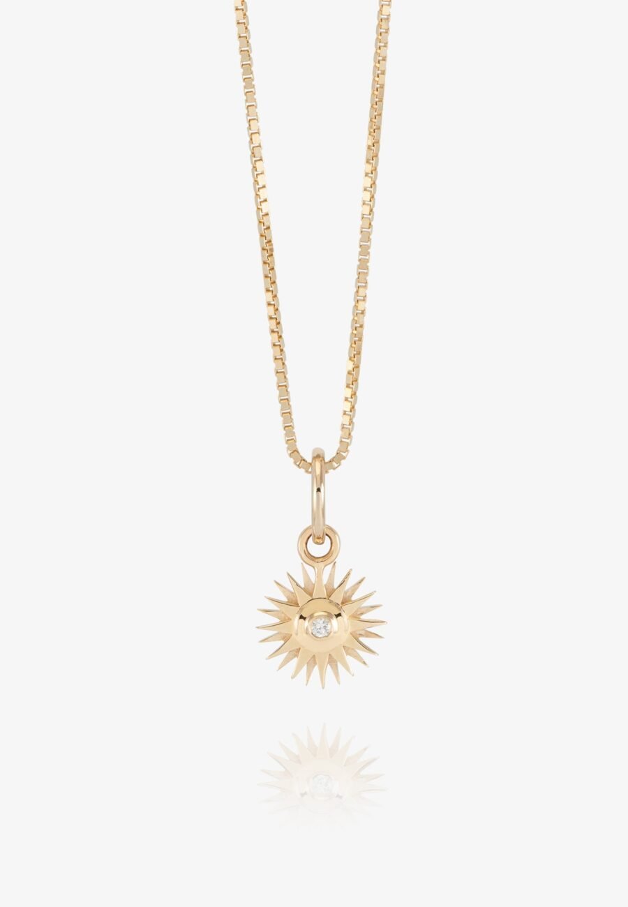Solid Gold & Diamond Electric Goddess Necklace