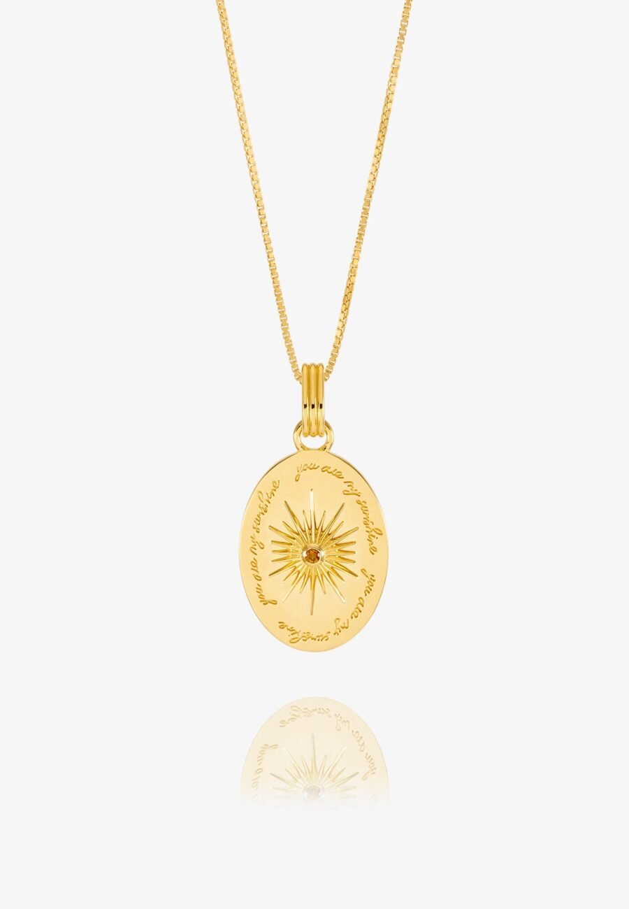 You Are My Sunshine Citrine Necklace