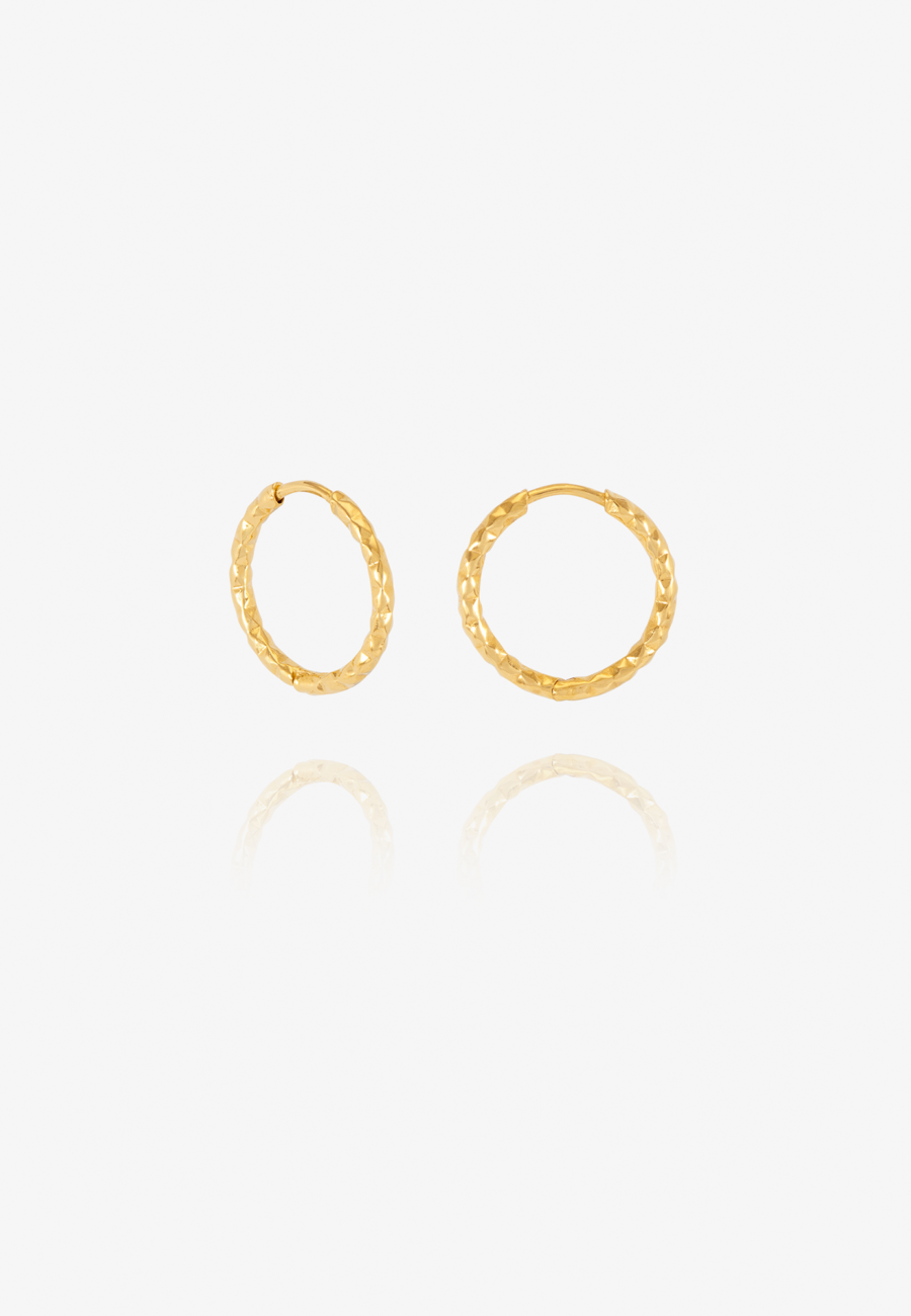 Shimmering Sun Huggie Hoop Earrings