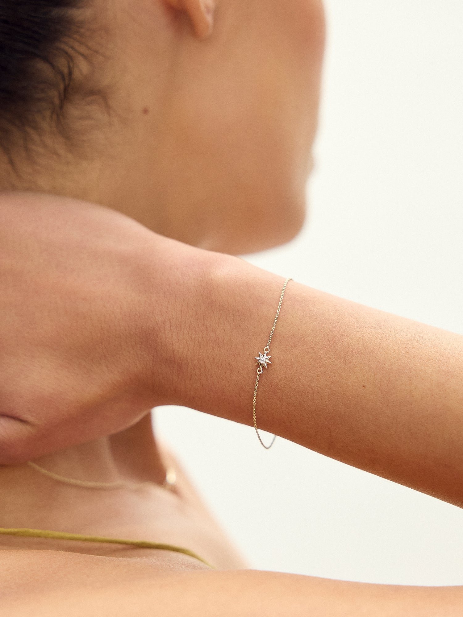 Solid Gold And Diamond North Star Bracelet - Image 2