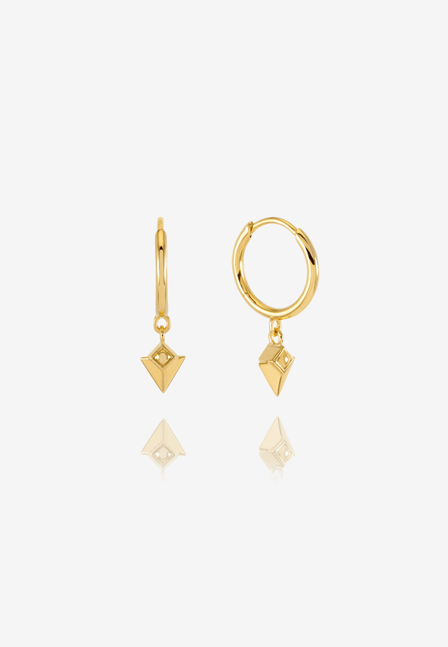 Arrow Spike Huggie Hoop Earrings