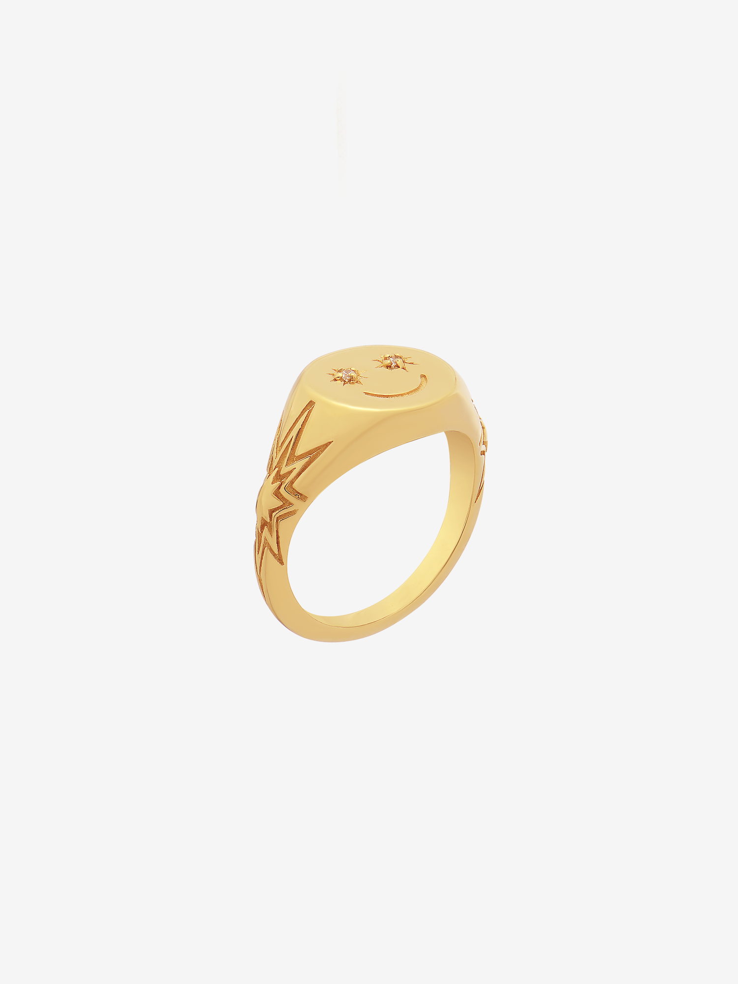 Happy Face Pinky Signet Ring - Image 3